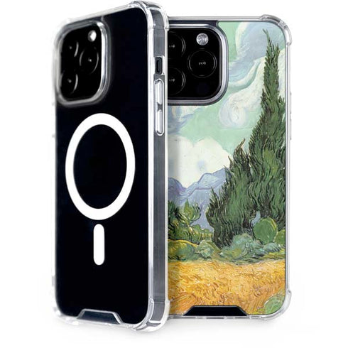 van Gogh - Wheatfield with Cypresses by Van Gogh iPhone Cases